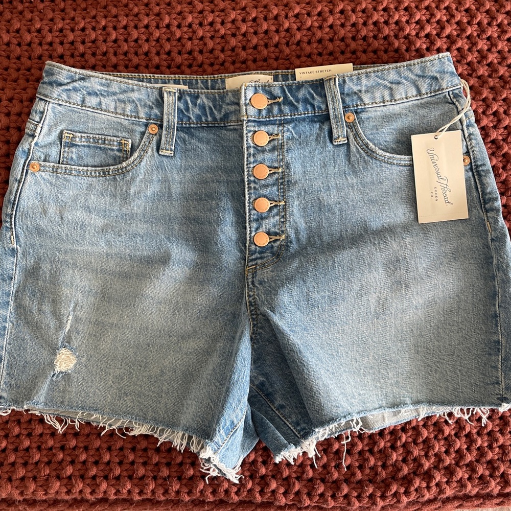 Universal Thread Vintage Midi Shorts, Light Wash Denim, Womens Size 10 (Target)